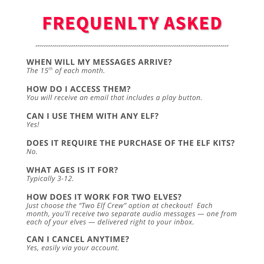 Magic Mail - Monthly Elf Audio Messages